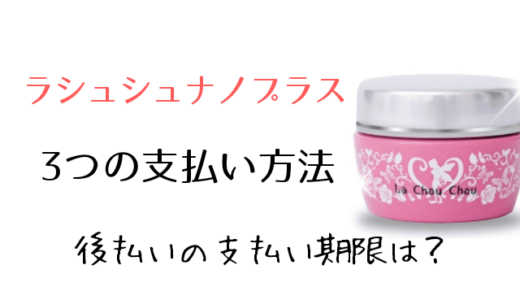 ラシュシュナノプラスの支払い方法