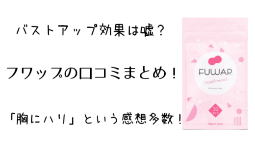 フワップの口コミまとめ!バストアップ効果が嘘か検証!